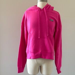 Fila Bright Pink Fleece Hoodie with Kangaroo Pocket